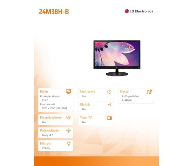LG 23,5'' 24M38H-B  Czarny - 446182 - zdjęcie 10